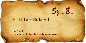 Sziller Botond névjegykártya