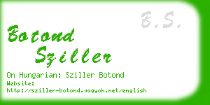 botond sziller business card